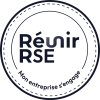 Logo d’engagement dans la démarche de labellisation Réunir RSE (noir)